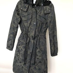 Avec Les Filles Camo Water Resistant Raincoat